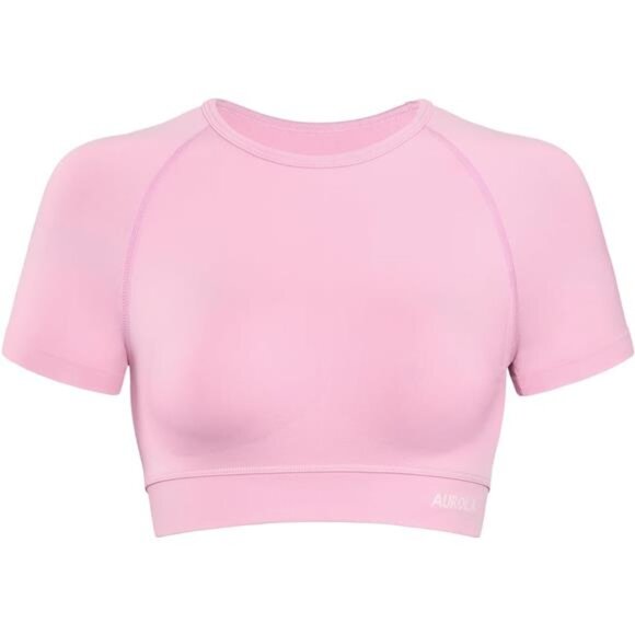 Influence Crop Top Workout Shirts for Women Sweet Pink - Picture 1 of 6